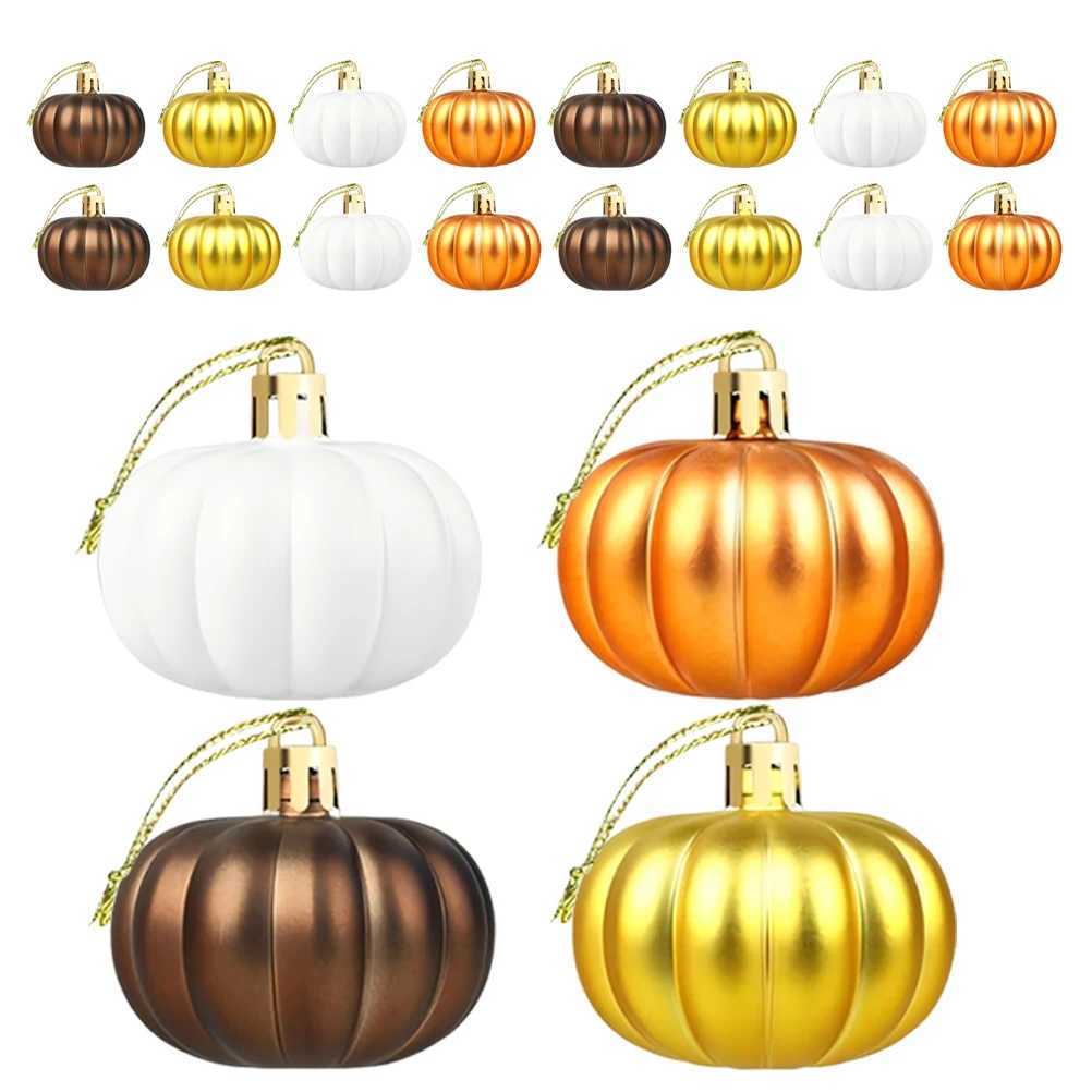 Pumpkin Pendant Decor Autumn Harvest Ornament Artificial Plastic Fall Tree Ornaments C250919