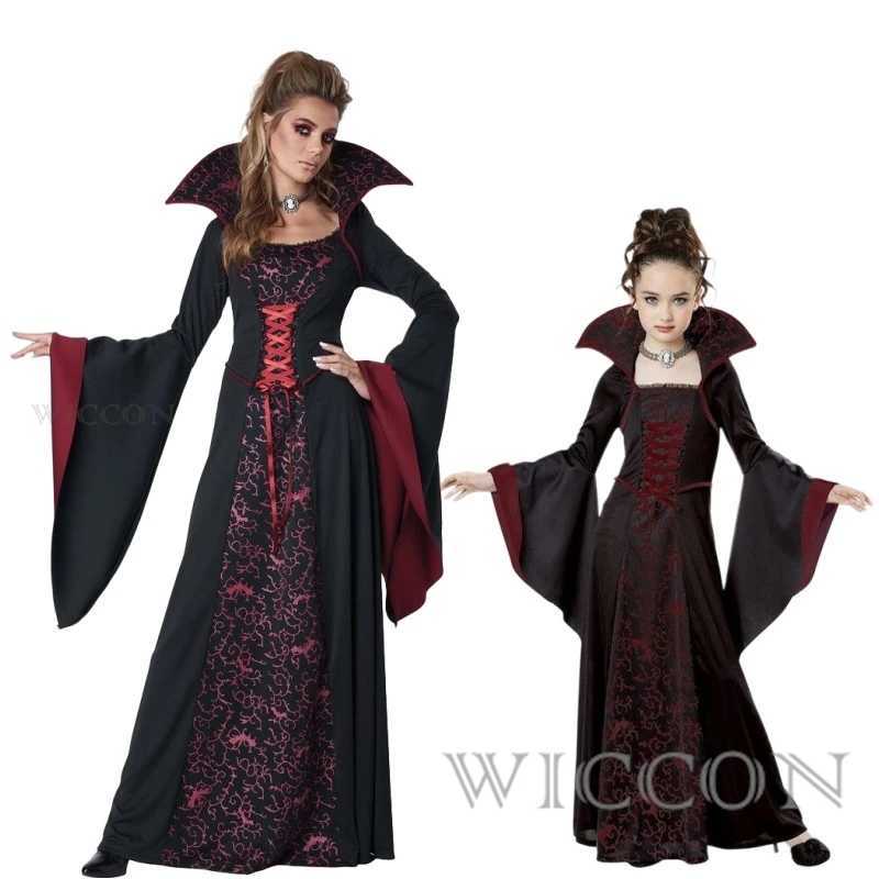 Halloween Cosplay Witch Vampire Costume for Kids Girls Disfraz Carnival Dress Up Party Mujer Childrens Performance Clothing L250918