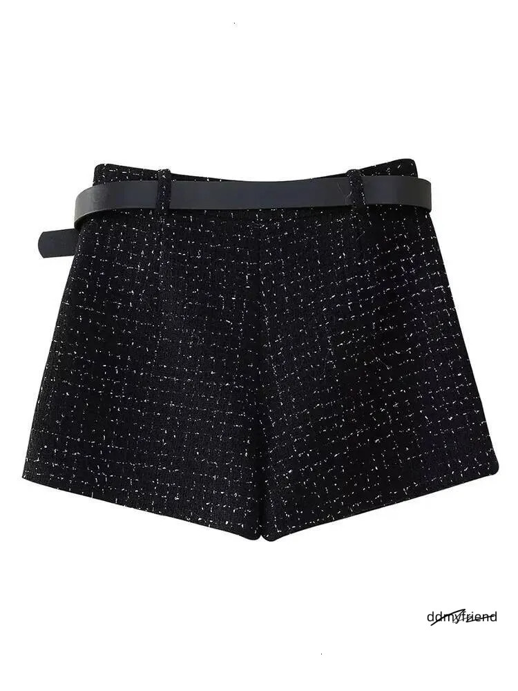 Belt Shorts Skirts Sets For 2 Pieces 2024 New Fashion Tweed Vest Coat Elegant Suit Two Piece Set Women Outfit Dongdumaoyi ddmyfriend