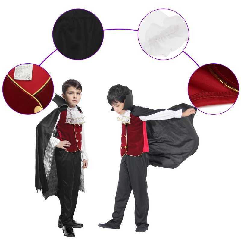 Boys Halloween Vampire Cosplay Costume for Kids Carnival Party Dress up Outfit Children Role Play Costumes L2509186L8X