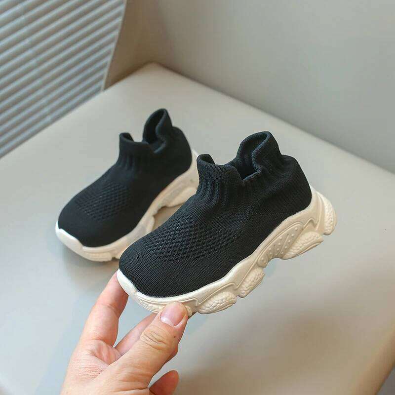 Kids Casual Children Sock Sneakers Stretch Fabric Slip-on Boys Girls Socks Shoes Breathable Autumn 2024 New Fashion 21-30
