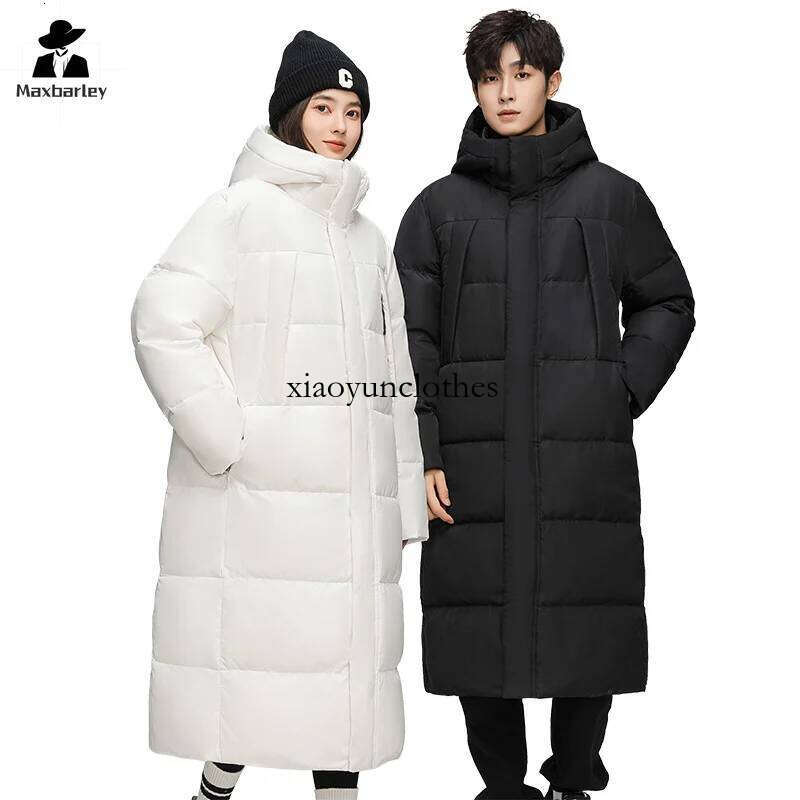 Winter Jacket Men's Women's Long high quality Cold-proof Warm White Duck Down Coat Outdoor Skiing Lightweight Hooded Parka