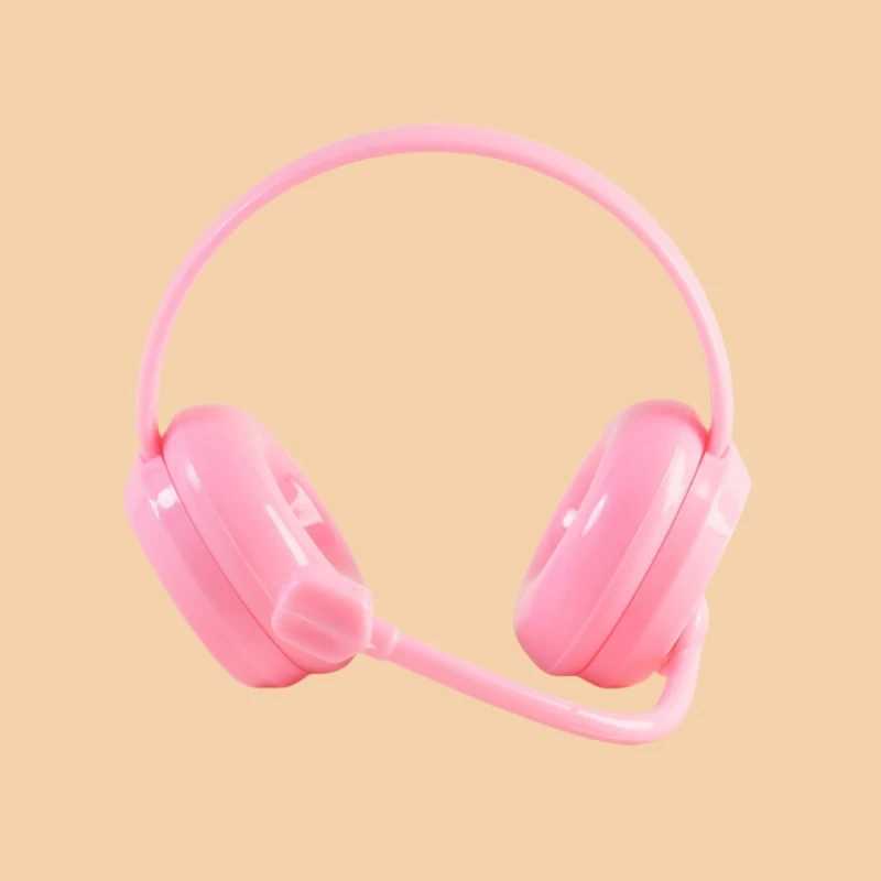 For Labubu Doll Headphone Accessories 17cm Labubu Color Headset V1 V2 V3 Cotton Doll Microphone Headphones Toy Birthday Gift C250919