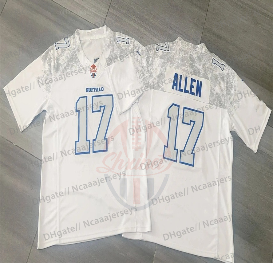 17 Josh Allen 2025 Rivalries Football Jerseys Dion Dawkins James Cook Khalil Shakir Keon Coleman Bosa Kelly Knox Dalton Kincaid Shnowman Custom Stitch