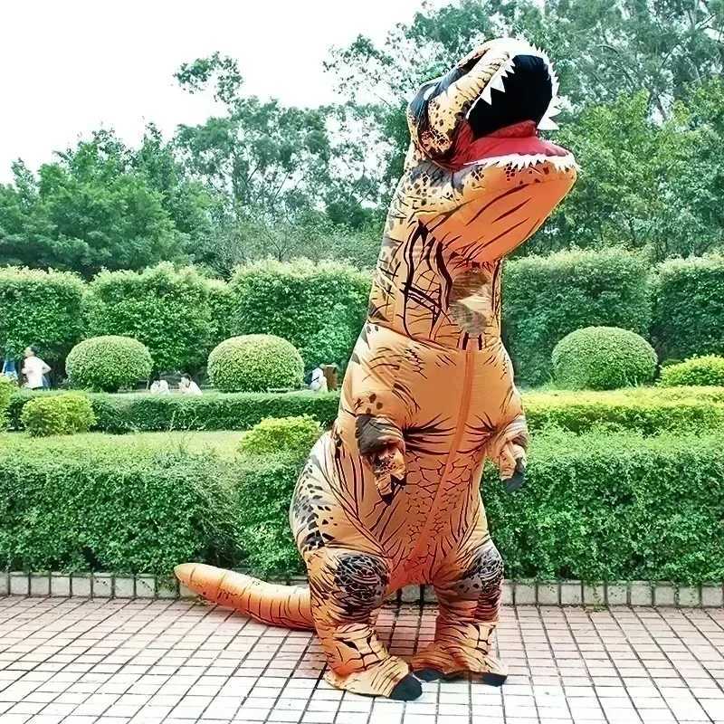 2024 Childrens and Adult Unisex Inflatable Dinosaur Tyrannosaurus Rex Role Playing Costume Halloween Performance Costume L250918