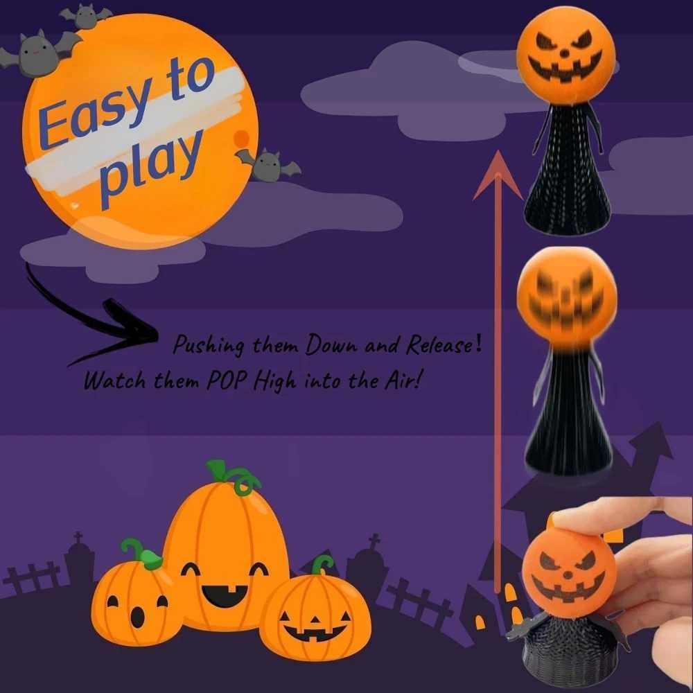 1224 Pcs Black Finger Press Bouncing Man for Halloween Ghost Festival Carnival Party Gifts School Kindergarten Prize C250919