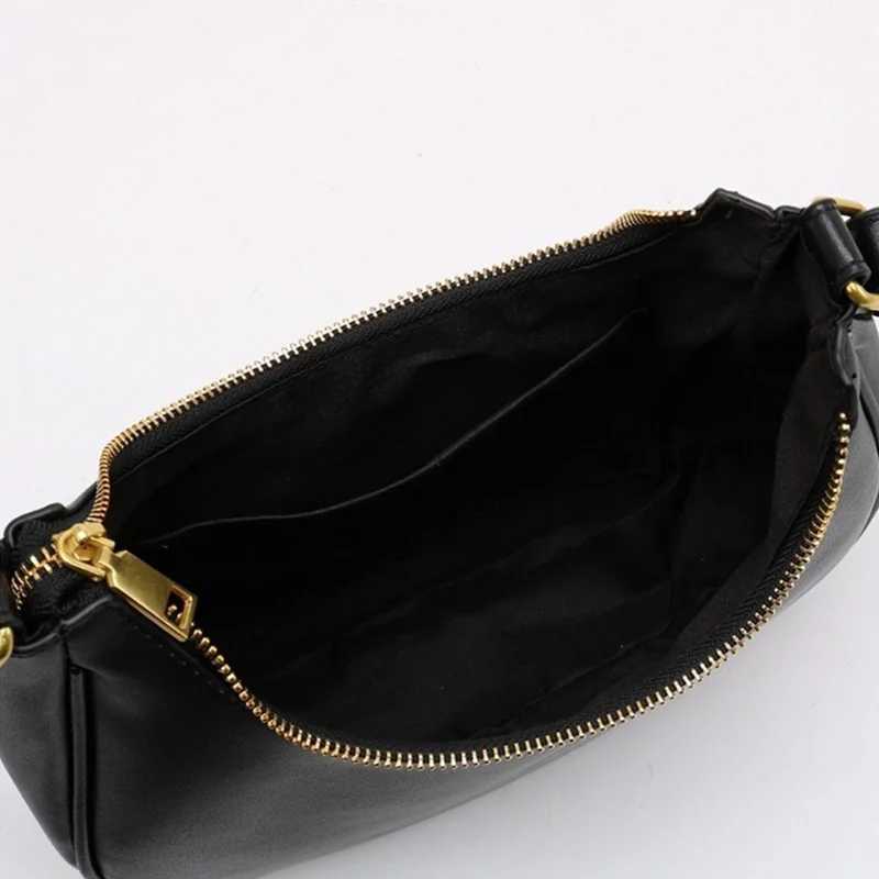 Fashion Saddle Shaped Armpit Shoulder Bags For Women Solid Color Pu Leather Female Bag Clutch Underarm Messenger Purse Z250915