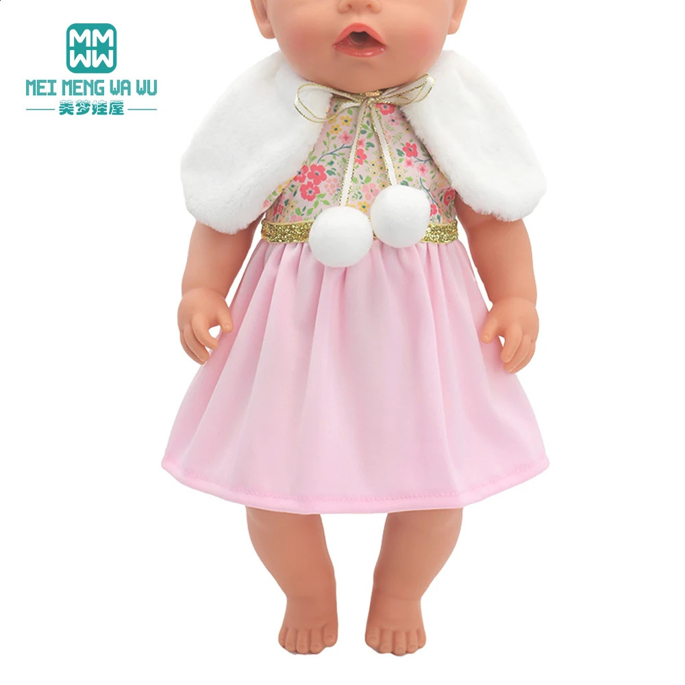 Fits 1718inch American doll and Born Doll Clothes Fashion Dresses Hooded jumpsuit cardigan strap skirts Toys gifts 250918