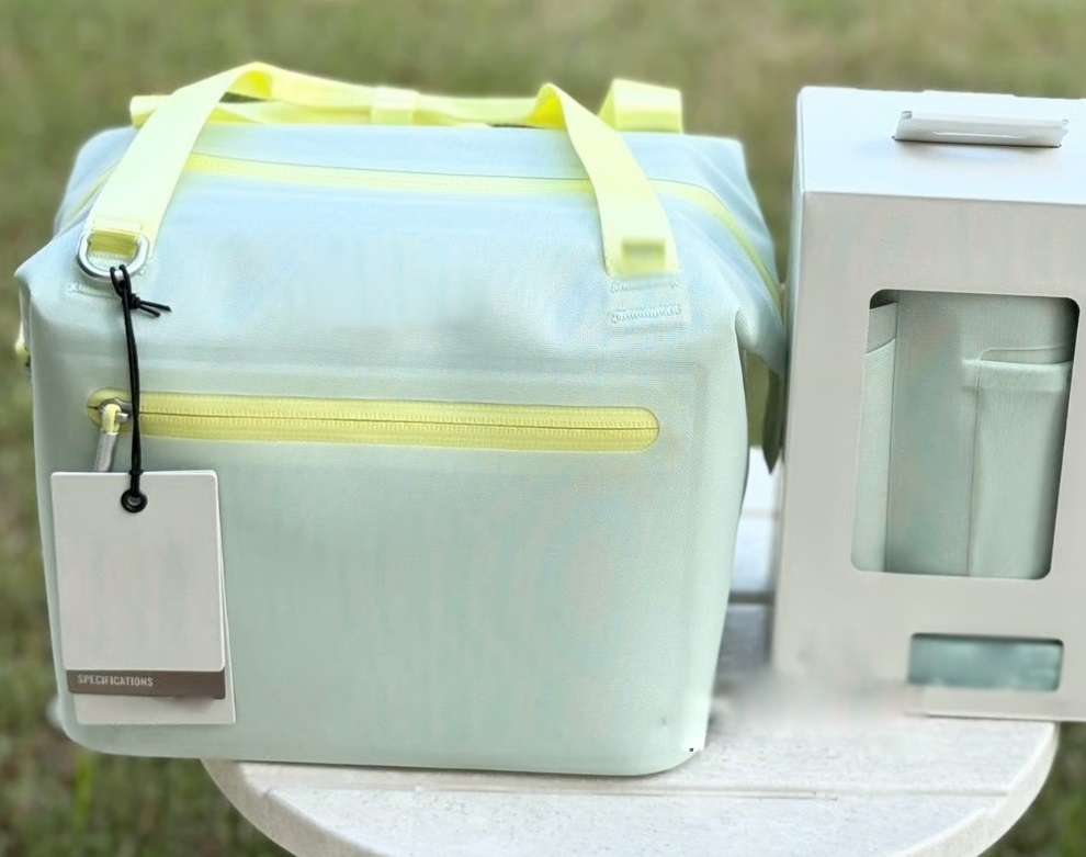 Ibiza Sunset Julienne Breakfast Pack All Day Mini Soft Cooler Lunch Bag Box Recycled Polyester Cooler 12 Hour Cooling Travel Cooler Bgas ice packs