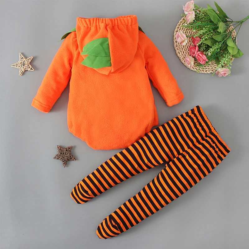2025 Pumpkin Cosplay Jumpsuit Baby Girls Boys Halloween Clothes Sets New Baby Girl Set Carnival Party Costumes Halloween Gifts L250918