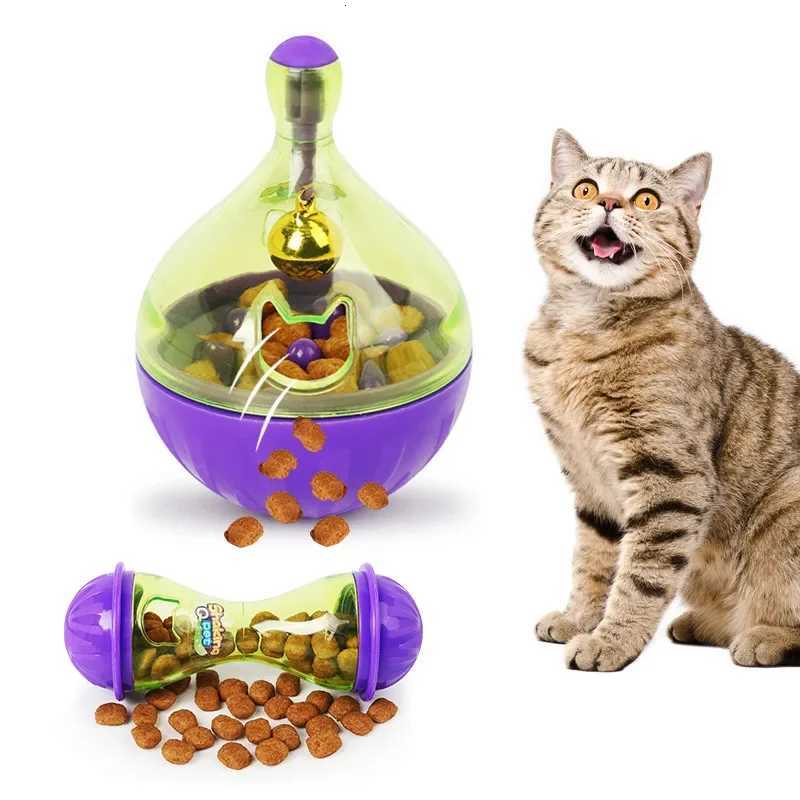 Pet Cat Fun Bowl Feeding Toys Dog Tumbler Feeder Puppy Kitten Shaking Leakage Food Ball Container Exercise Training Leakage Toys X250918