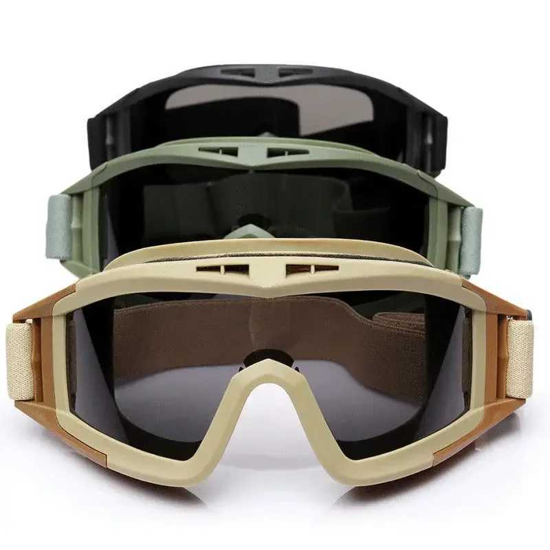 Tactical Goggles 3 Lens Windproof Shooting Hunting Glasses Eyewear Outdoor CS War Game Airsoft Paintball Glasses J250919