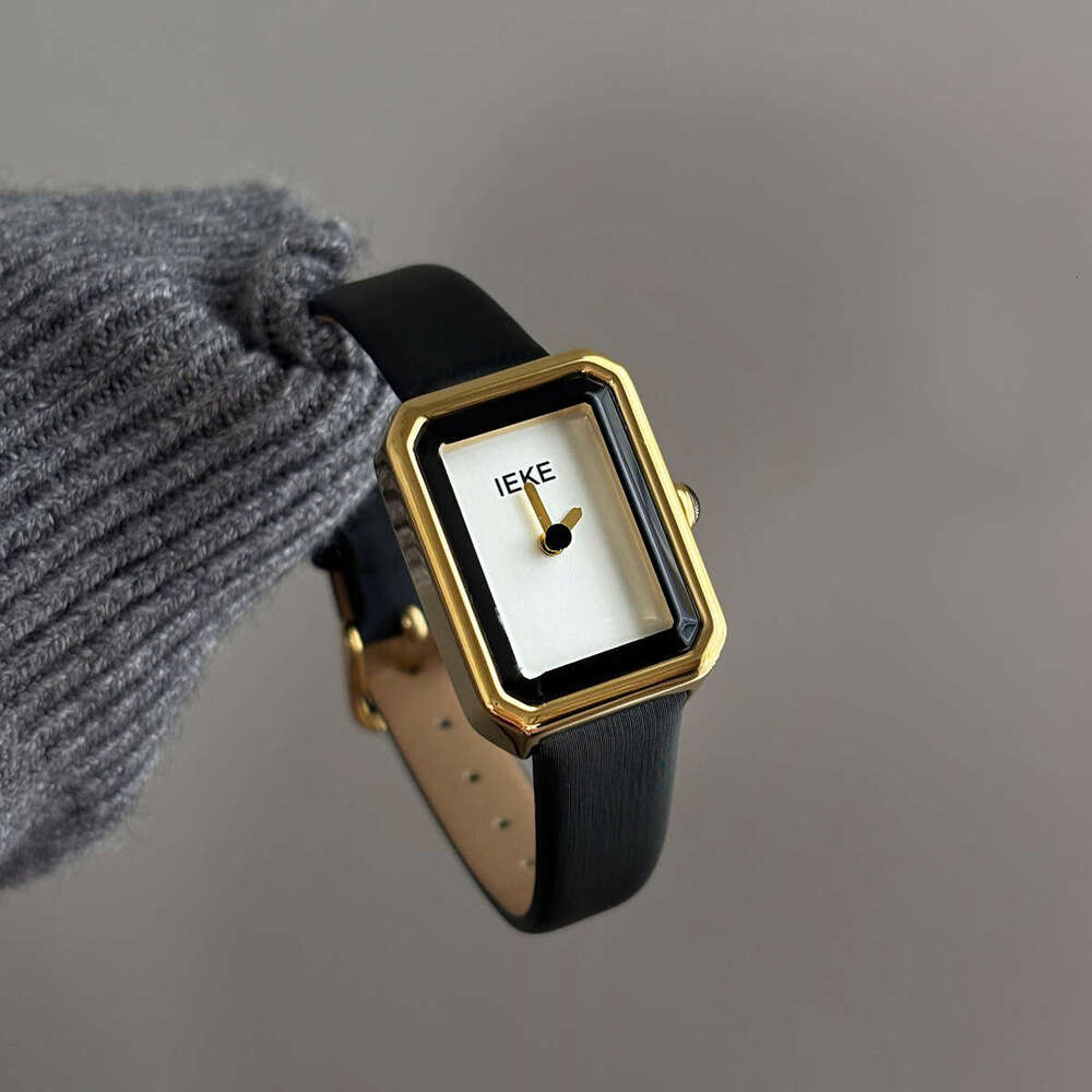 New Small Fragrance Style Square Women's Watch Designer Simple Student Genuine Leather Light Luxury Minimalist Commuting Versatile