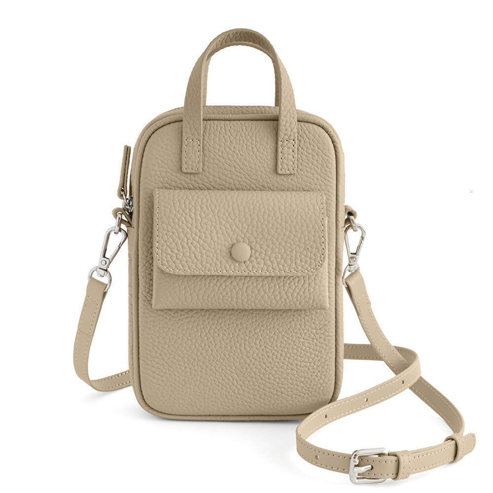 Genuine Leather for Women, Top Layer Cowhide, Vertical Large Capacity Handbag, Small Square Bag, Korean Style Single Shoulder Phone Crossbody Bag desi