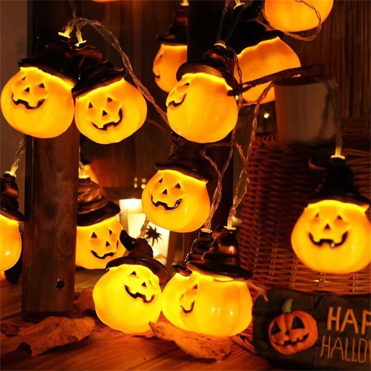 Halloween Classic Pumpkin Lantern Festival Party Atmosphere Decorative Lamp 15m 10LED Fun and Wonderful Night C250919