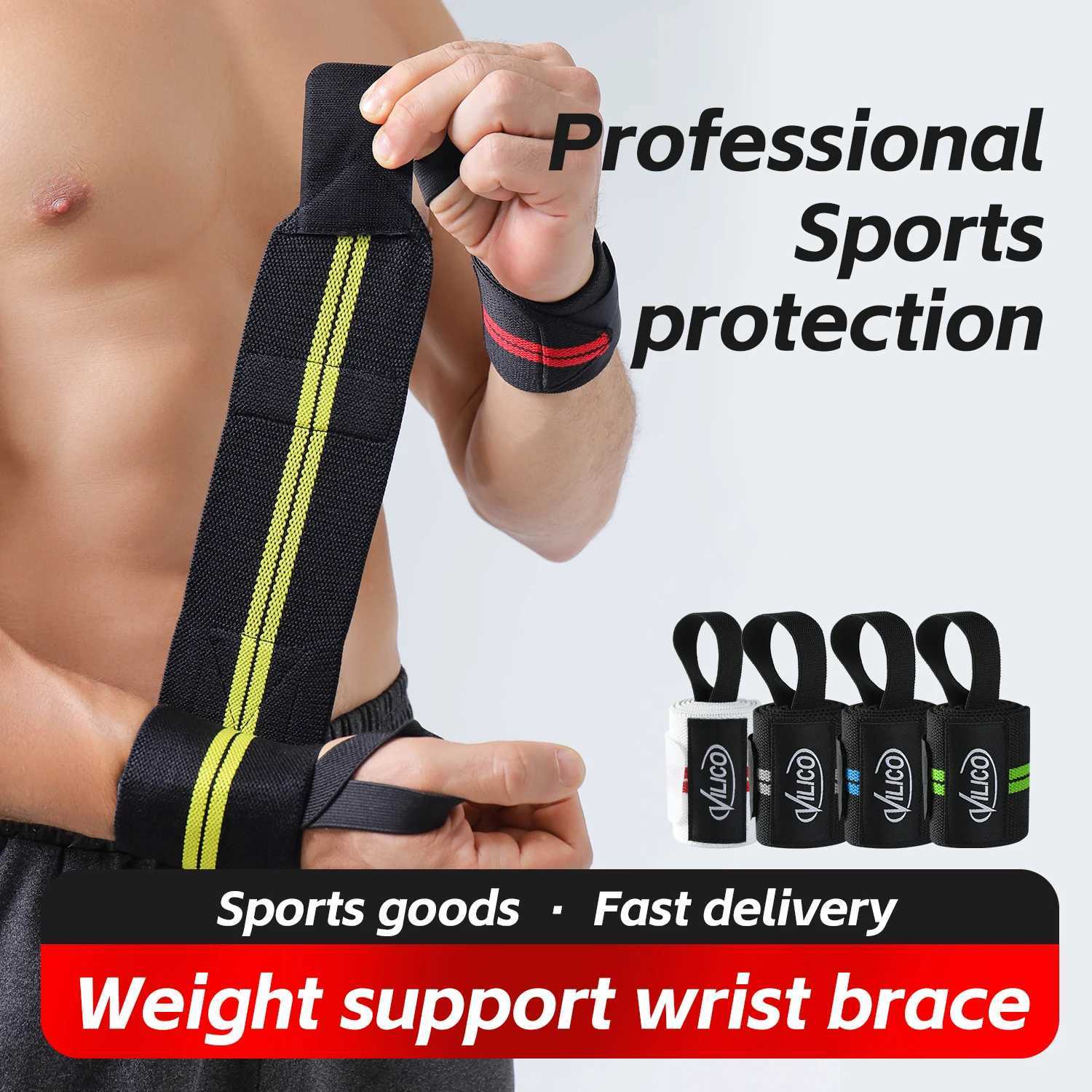 Mens and womens wristbands wrist support straps super strong weightlifting wristbands bandages fitness gym training J250919