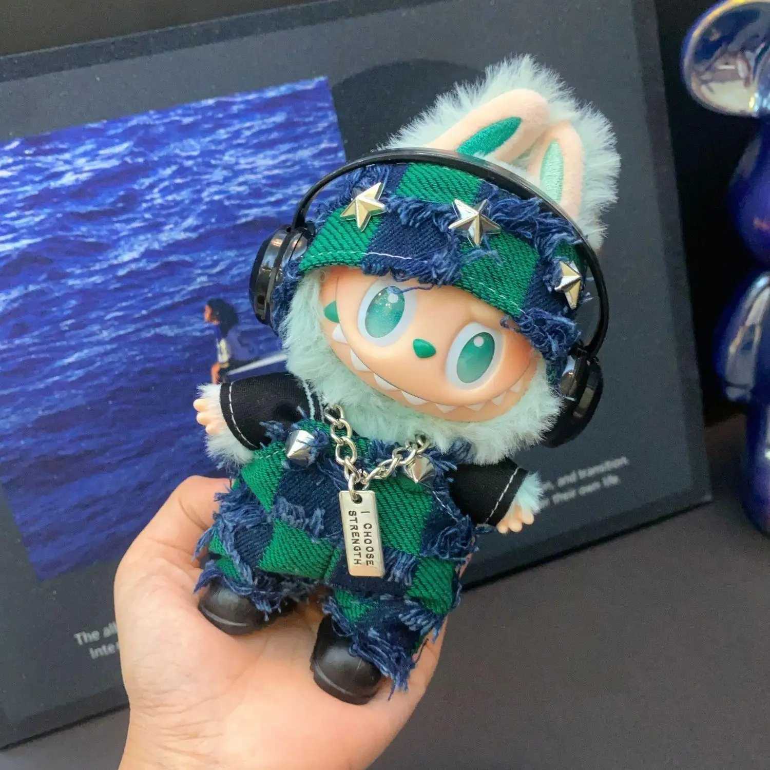 Only Clothes Labubu V1V3 17cm Doll Outfit Only FrontImpact HighEnergy Set Plush Clothes Change Gift C250919