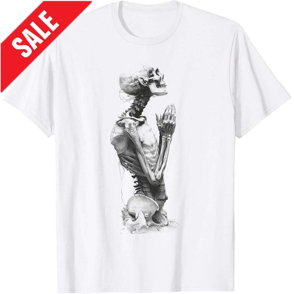 T shirt for Mens Skeleton Praying Bones Anatomy Halloween Costume Spooky T-Shirt Shirts Tshirt Graphic Tee Casual Tops Clothes Short sleeve 2025