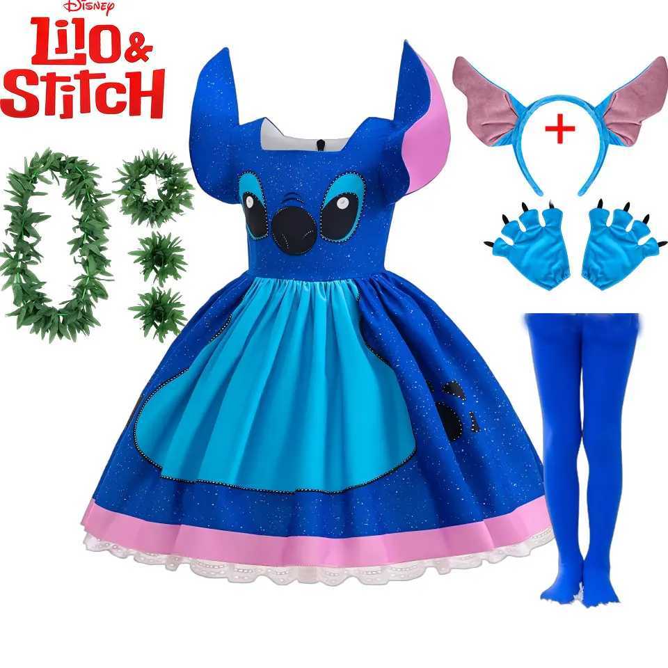 2025 LiloStitch Movie Inspired Role Play Costume Stitch Dress 626 Expriment Princess Frock Halloween Girls Cosplay L250918