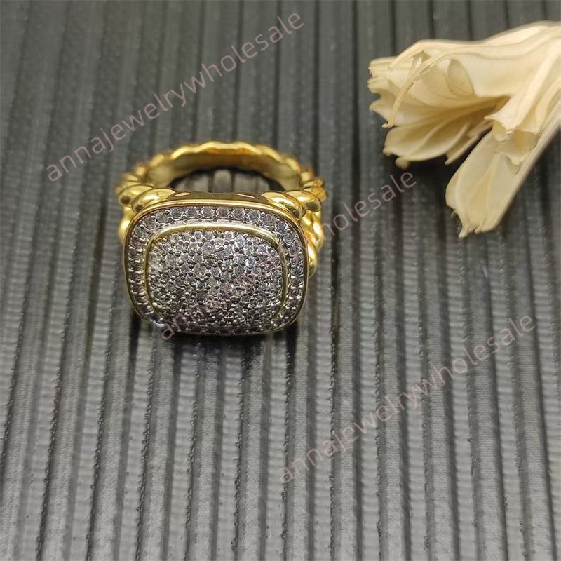 Designer Rings for Men Women Twisted Braided with box Band Fashion Jewelry 18k gold plated With drill Ring Cable Wire Vintage ring Engagement Hot Gifts