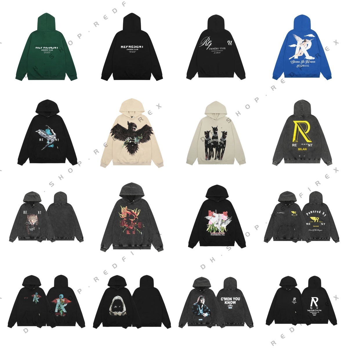 Representhoddie Owners Club Designer Hoodie Fashion High Street Trendy Mens Women Crewneck Sweatshirt R Print Joggers representtracksuit representor hoodie 7B