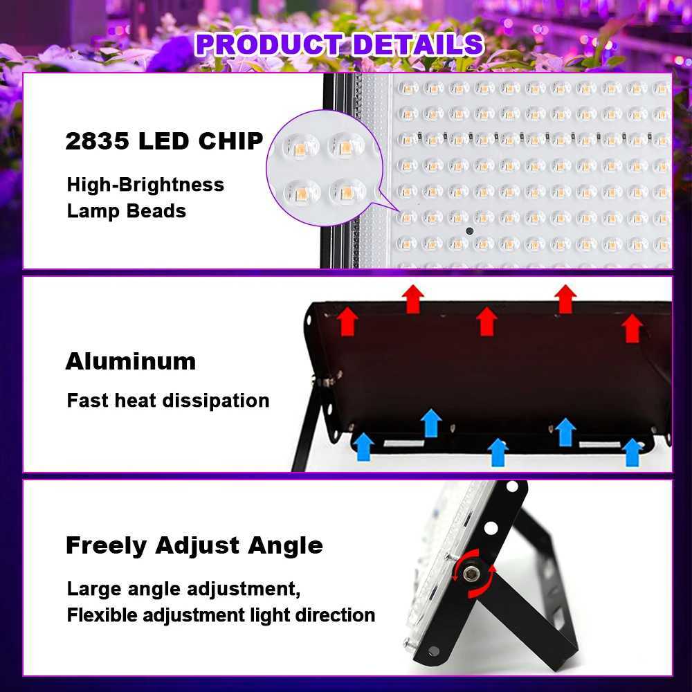 Full Spectrum LED Grow Light PhytoLamp For Plants Tent Flower Seeding USB 5V Switch Dimming Range Lamp Floodlight Grow Phyto Box C2509191