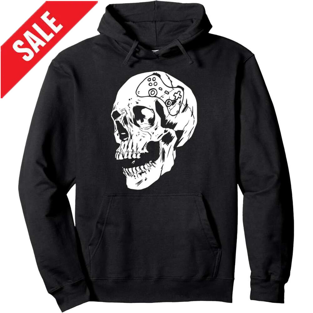 Halloween Hoodie for Mens Womens Funny Gaming Mind Controller Skull Gamer Pullover Hoodie Graphic Hoodies Sweatshirt Pullover Long Sleeve 2025