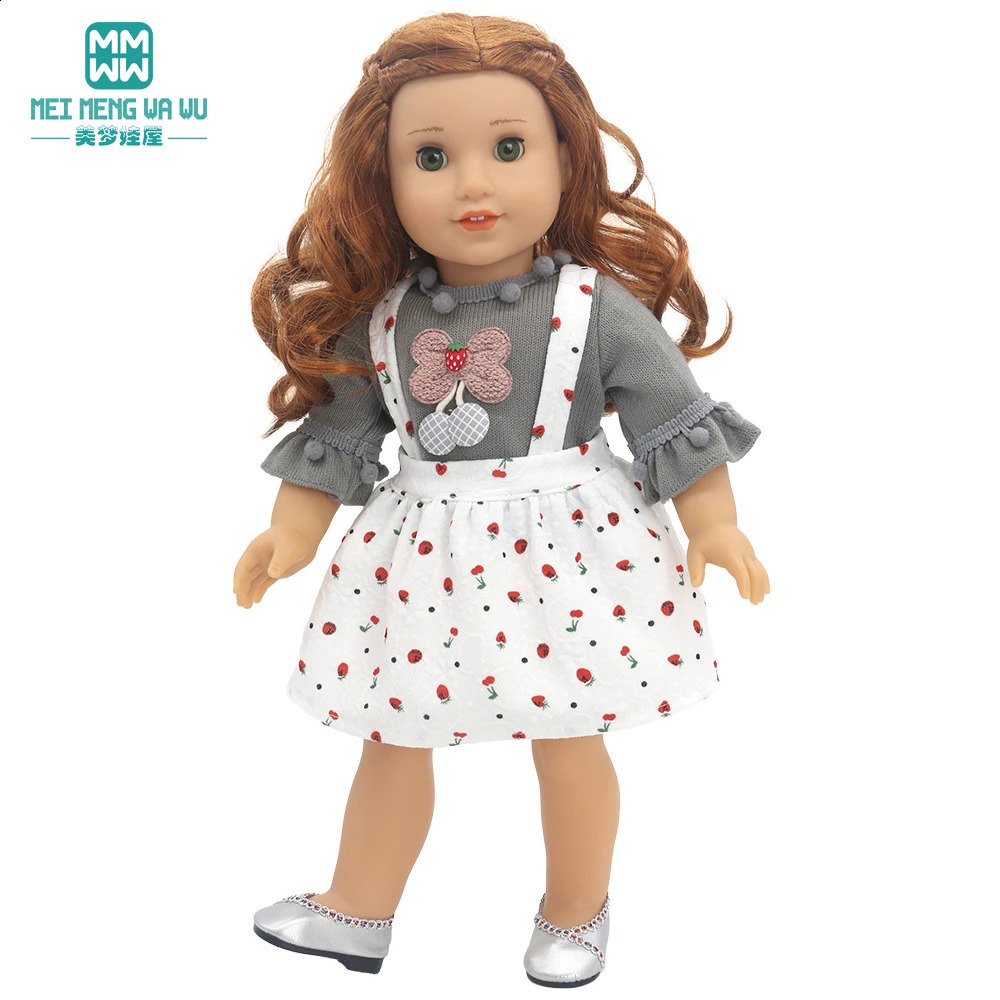Fits 1718inch American doll and Born Doll Clothes Fashion Dresses Hooded jumpsuit cardigan strap skirts Toys gifts 250918