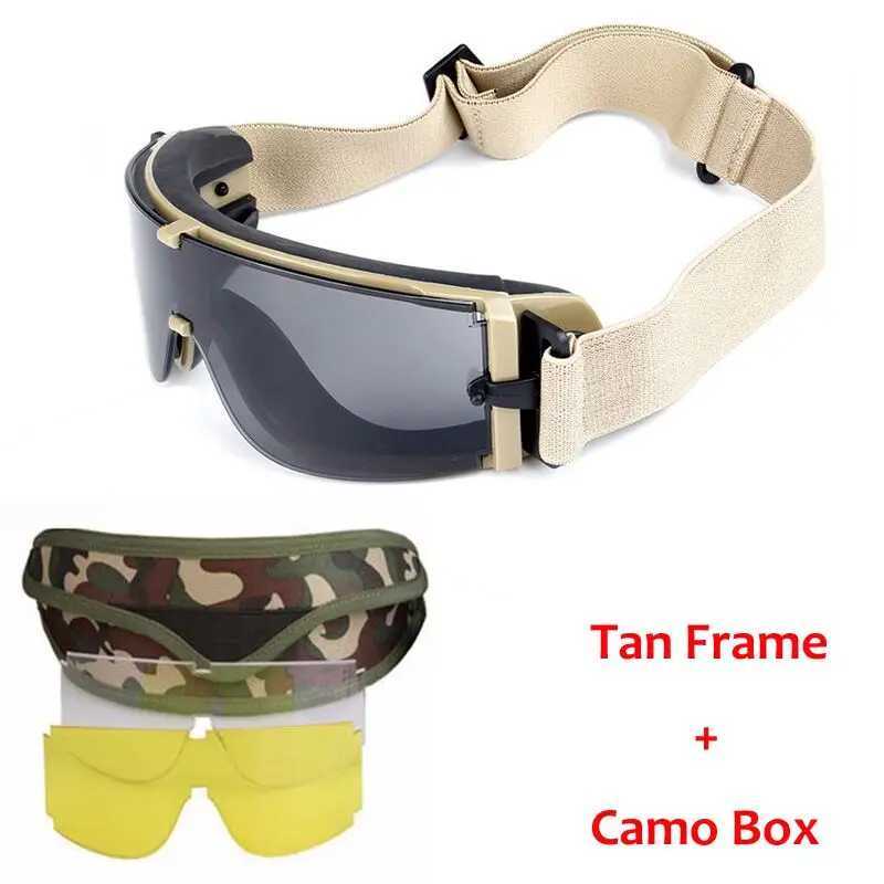 USMC X800 Tactical Sunglasses Men Outdoor Hunting Airsoft Paintball Shooting Goggles 3 Lens J250919
