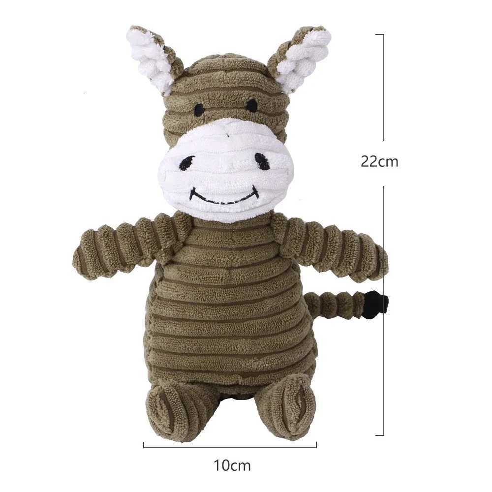 Plush Dog Toy Animals Shape Bite Resistant Squeaky Toys Corduroy Dog Toys for Small Large Dogs Puppy Pets Training Accessories X250918