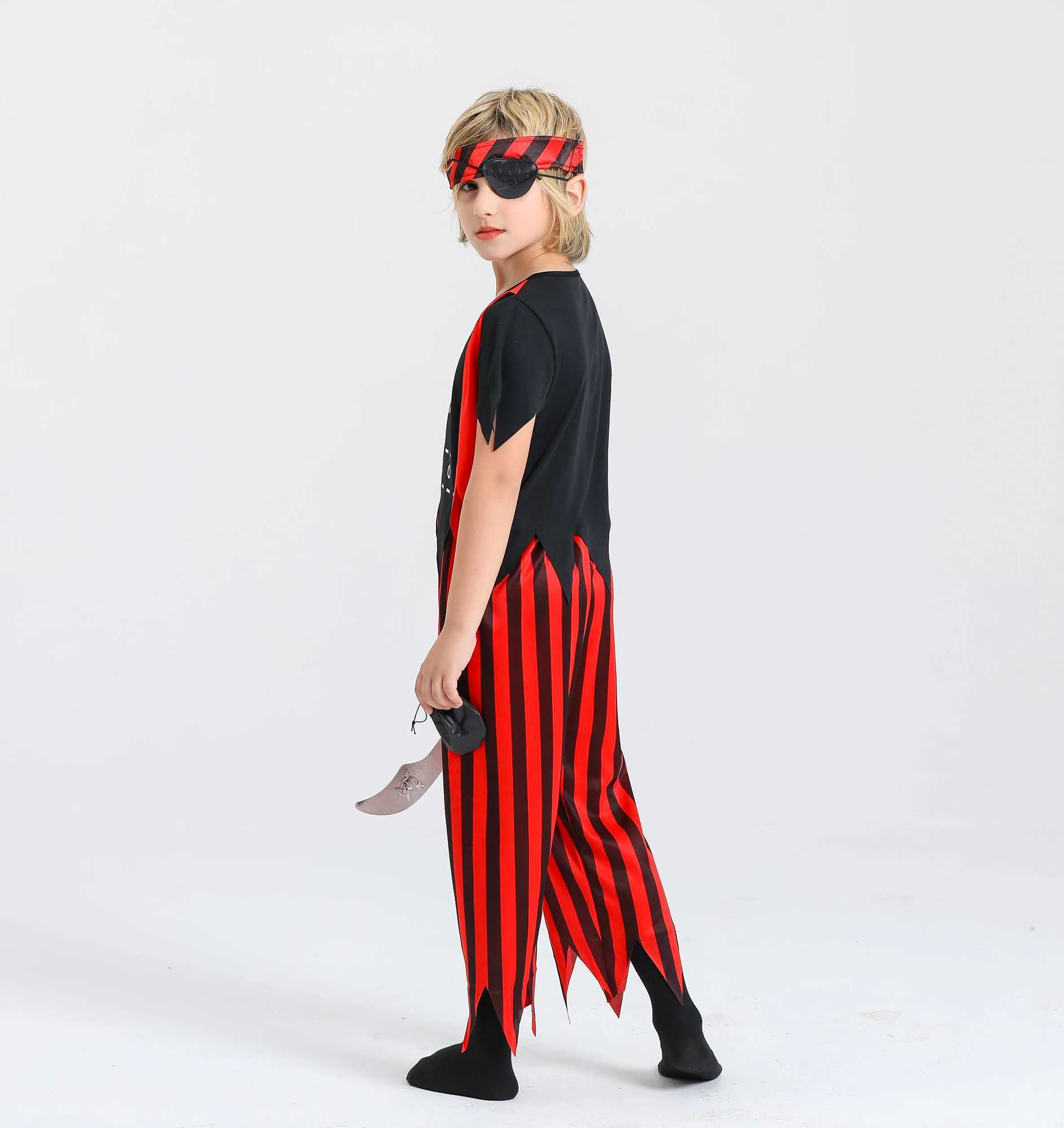 Kids Pirate Costume Buccaneer Costume Pirate Lass Costume Pirate Role Play Dress Up Set for 37Years L250918