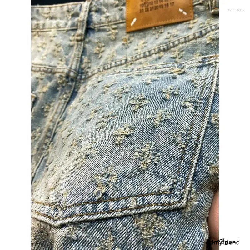 Men's Shorts Workwear Pants Washed Denim Designer High Street Fashion Loose Fit Fir Straight Leg ddmyfriend