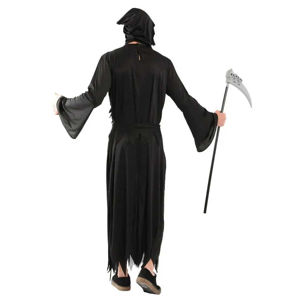 Adult Demon Costume Scary Monster Azrael Death Grim Reaper Halloween Costumes for Men L250918