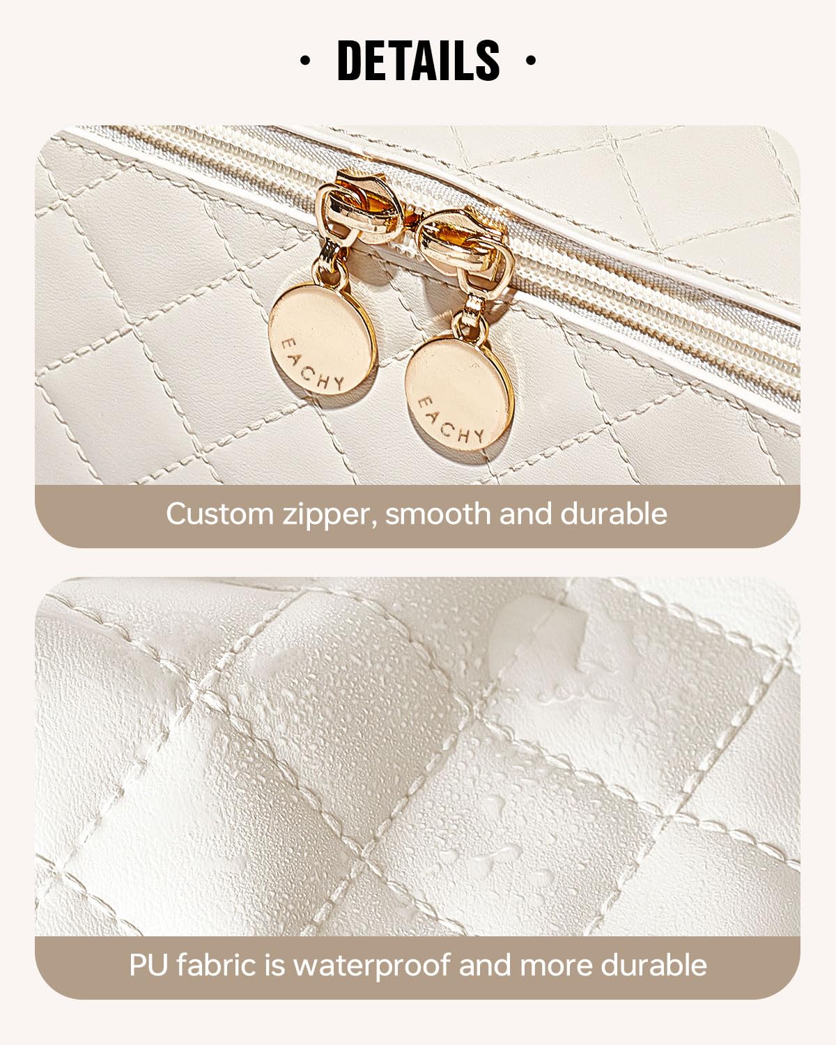 Waterproof Flat Lay Cosmetic Bag Ample Storage Cute Printed Women Travel Makeup Organizer Pouch