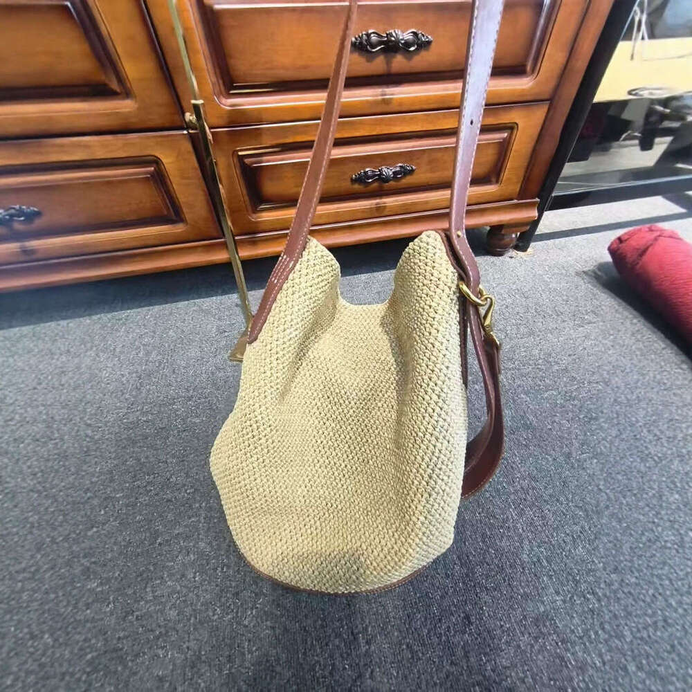 Summer Woven Stylish Small Square Simple Niche Shoulder Trendy Women's Fashion Versatile Casual Bag B5