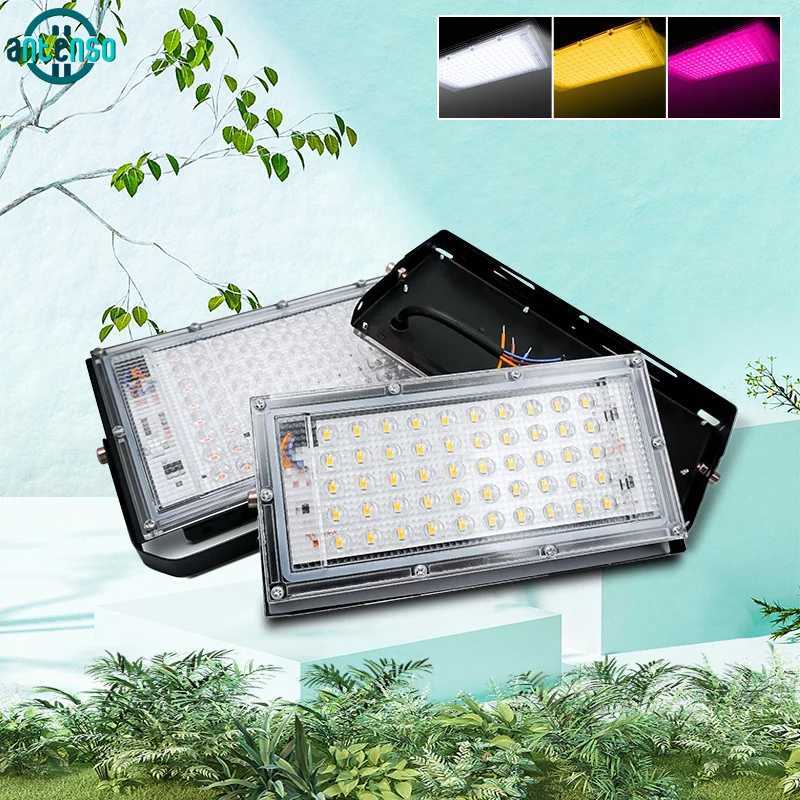 Latest Growing Lamps AC 220V Led Full Spectrum Plant Floodlight Greenhouse Plant Grow Light EU Plug Multiple Colors Available C250919