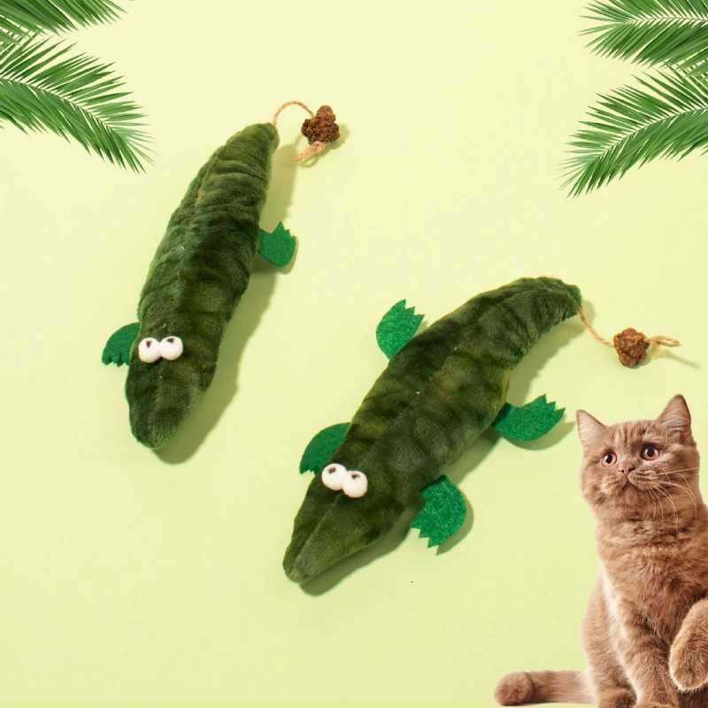 Cat Plush Toy Catnip Interactive Kitten Chew Toy Simulated Crocodile Training Playing Funny Cat Catnip Toy Accessories X250918