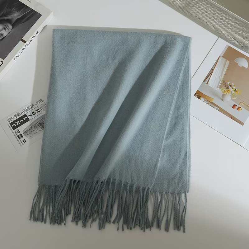 T1782 New Style Solid Color Cashmere Scarf for Women, Autumn/Winter, Korean Style, Versatile, Thick and Warm, Neck Warmer/Shawl