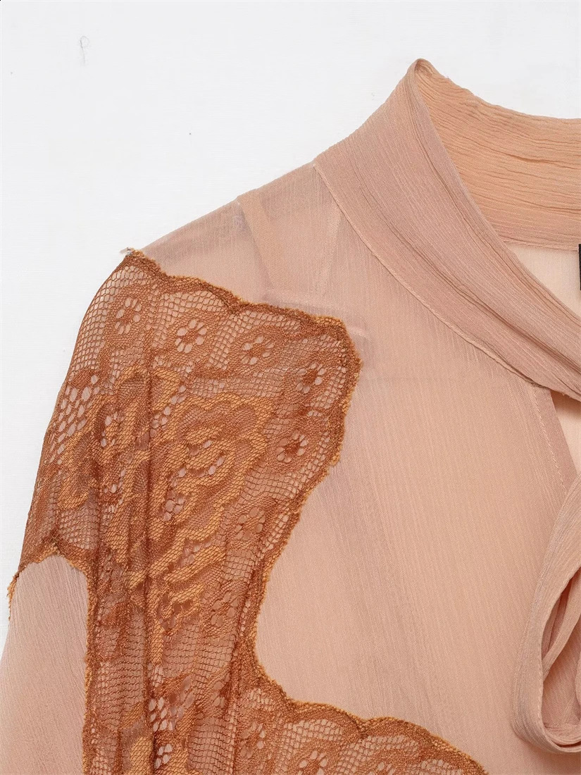 Ladies Dresses Womens Fashion Bow Patchwork Lace Dresses 250919