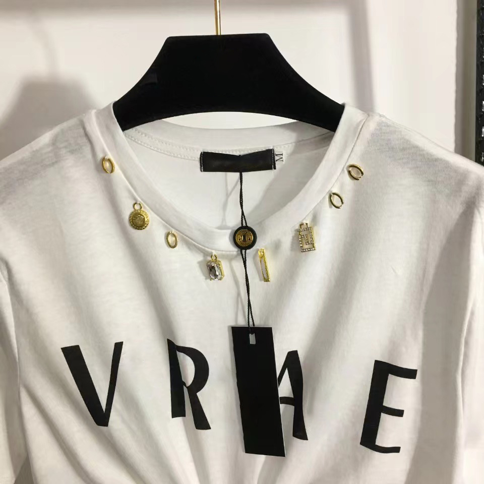 Women's T-Shirt Summer Casual Tshirt Designer Clothes Women T Shirt Short Sleeve White Black Color Round Neck Letter Print Top Tee Female Casual Loose Streetwear