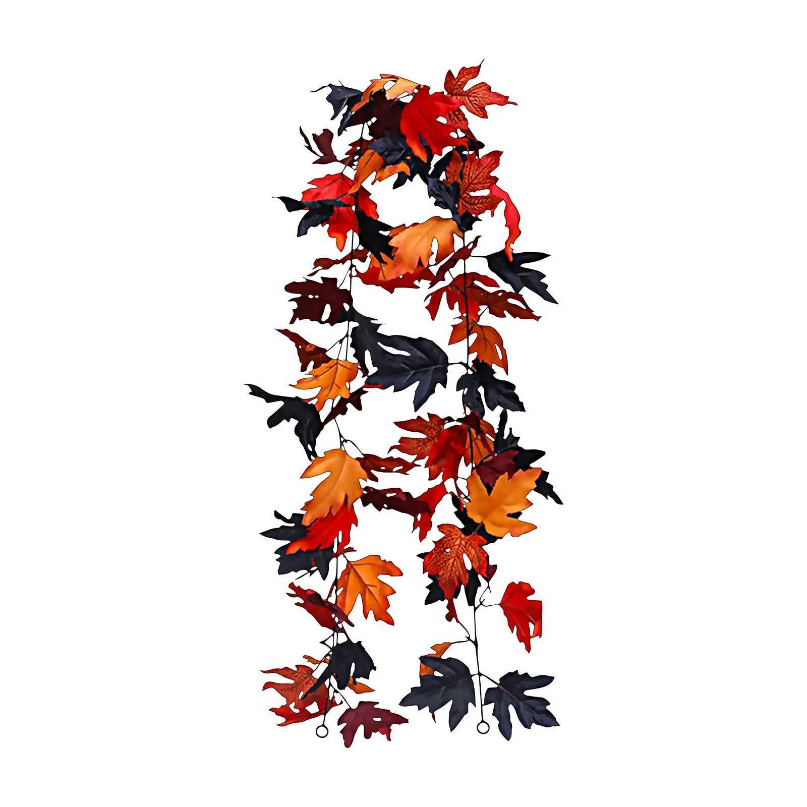 175CM Artificial Maple Leaves Fake Plants Autumn Decor Festival Hanging Garland Maple Vine Decoration Wedding Party Halloween C250919
