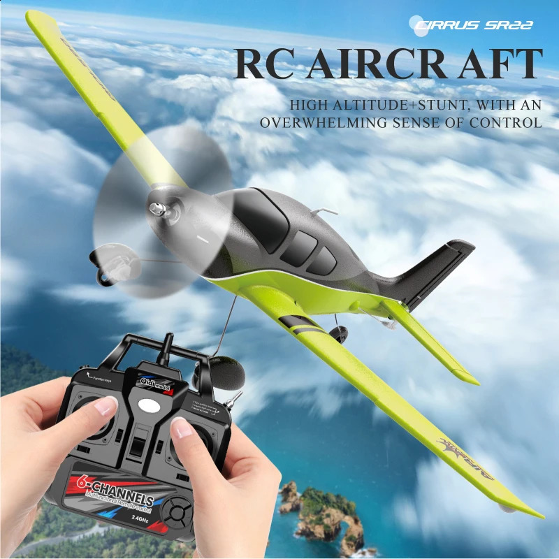 Qidi580 SR22 RC Plane 24G 6CH 520MM Fixed Wingspan RC Aircraft With Brushless Motor Fixed Wing Aircraft Model EPP Foam Toys 250918