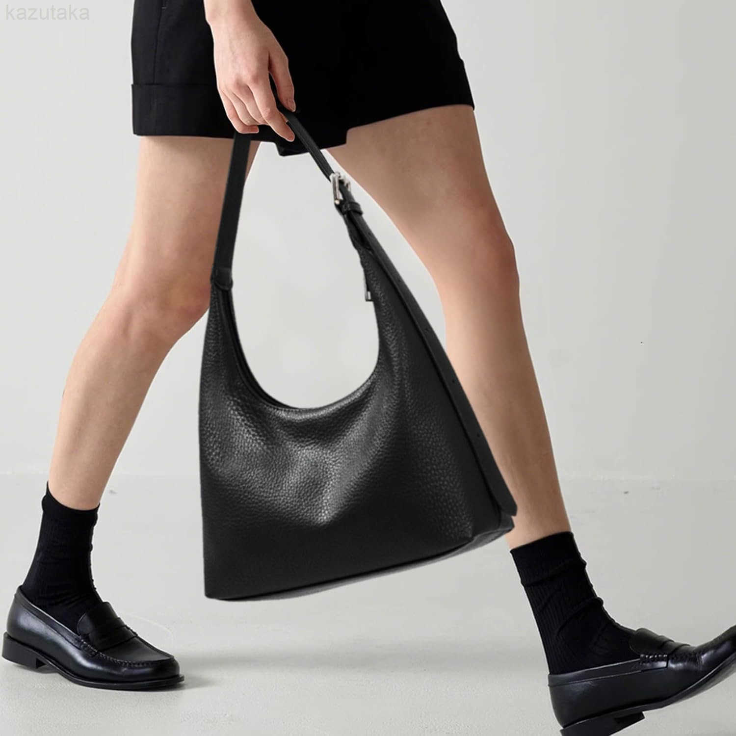 Crescent Tote Bag Women Underarm Handbag Vegan Leather Zipper Shoulder Purse Hobo for Evening Shopping Casual Z250919