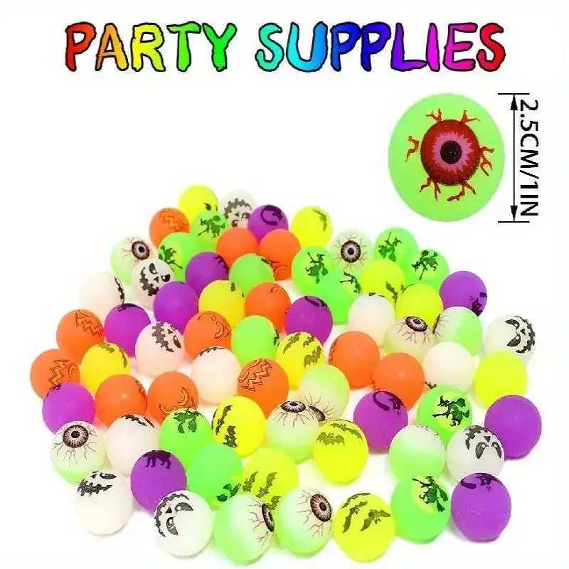2040Pcs Halloween Party Kids Gift Plastic Pumpkin Boxes with Glow in The Dark Bouncy Balls Trick or Treat Favors Goodie Fillers C250919