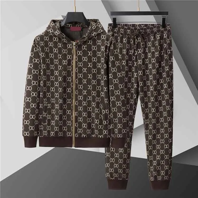 Man Clothes Tracksuits Brand mens Sweat Suit spring Autumn Long Sleeved Two-piece Set Fall Tracksuit Jogging Jackets+pants sportswear hooded Asian size M-3XL