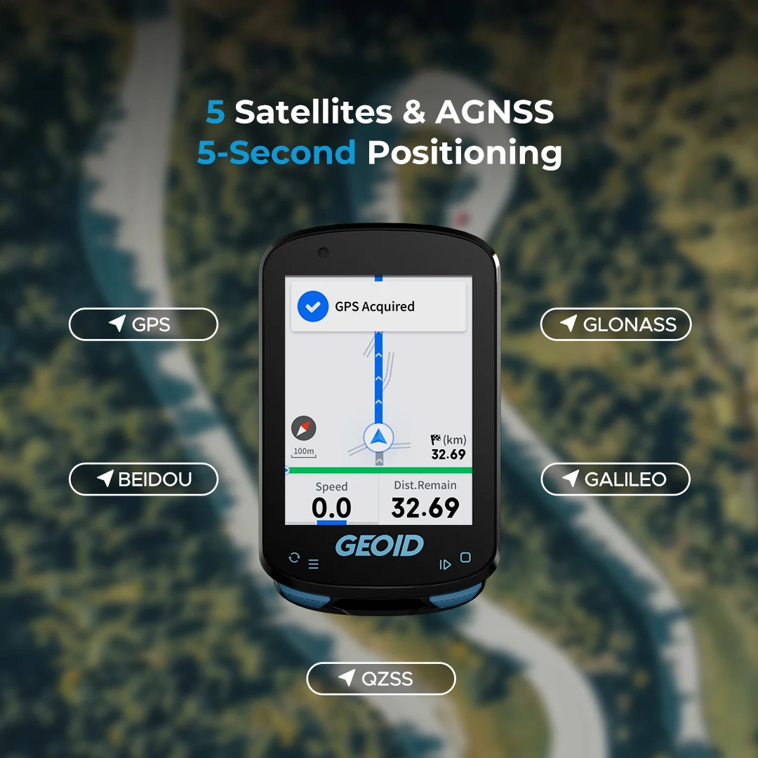 GEOID CC600 Route Navigation Bicycle GPS Computer 11 Languages Wireless Bike Speedometer Automatical WIFI ANT Odometer 260423
