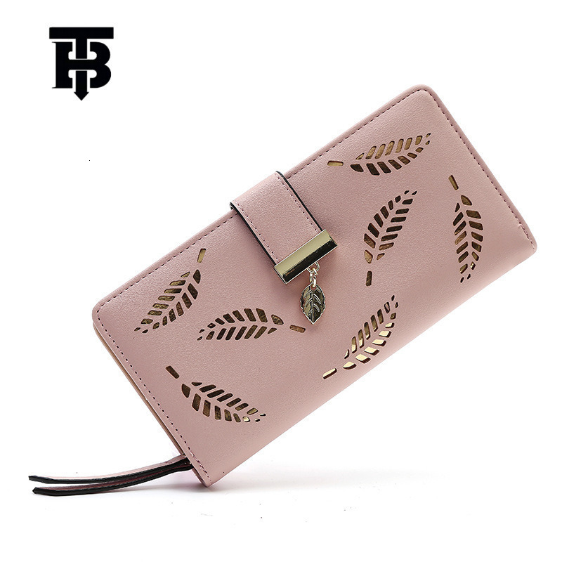 Designer Bag 2025 New Korean Style Women's Wallet Long Fashion Luxury Bag Clutch Hollow Leaf Zipper Buckle Wallet Women's Bag