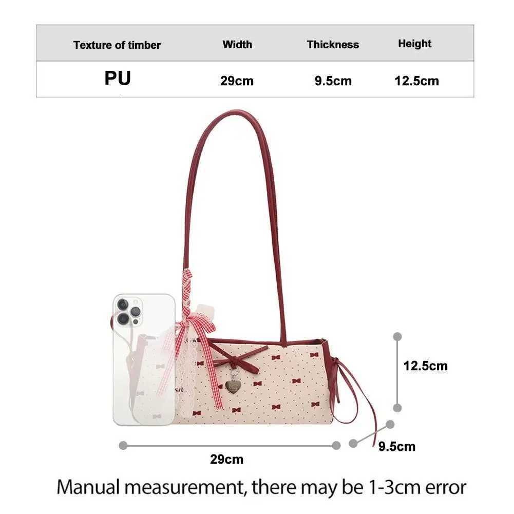 Womens Crossbody Bag Handbag Polka Dot Bow Design Korean Style Shoulder Strap Top Handle New Summer FashionXJ250918