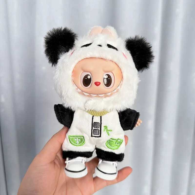 Clothes For Labubu Animal Panda Happy Dress Costume 1st 2nd 3rd Gen 17cm Labubu Sitting Party Outfit Accessories C250919