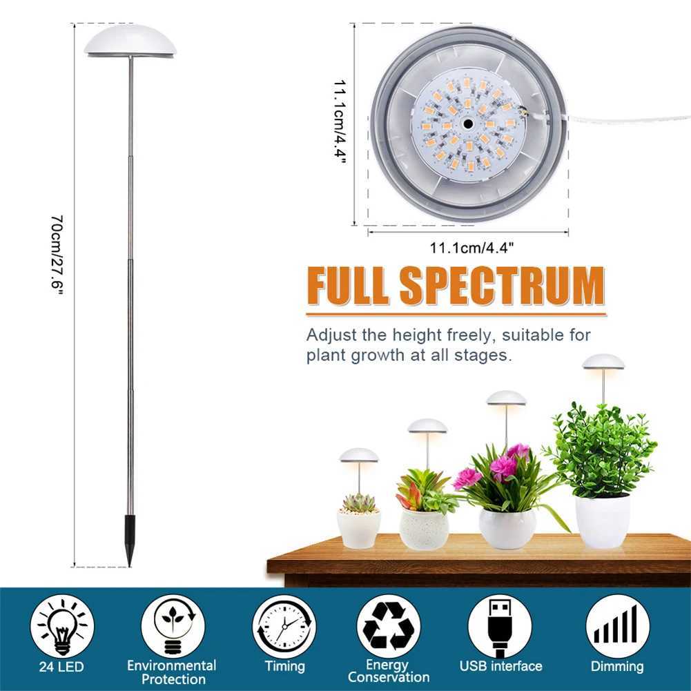 Plant Light with Auto OnOff Timer Grow Lamp Height Adjustable Plant Grow LED Light for Plants Flowers Greenhouse Hydroponic C250919